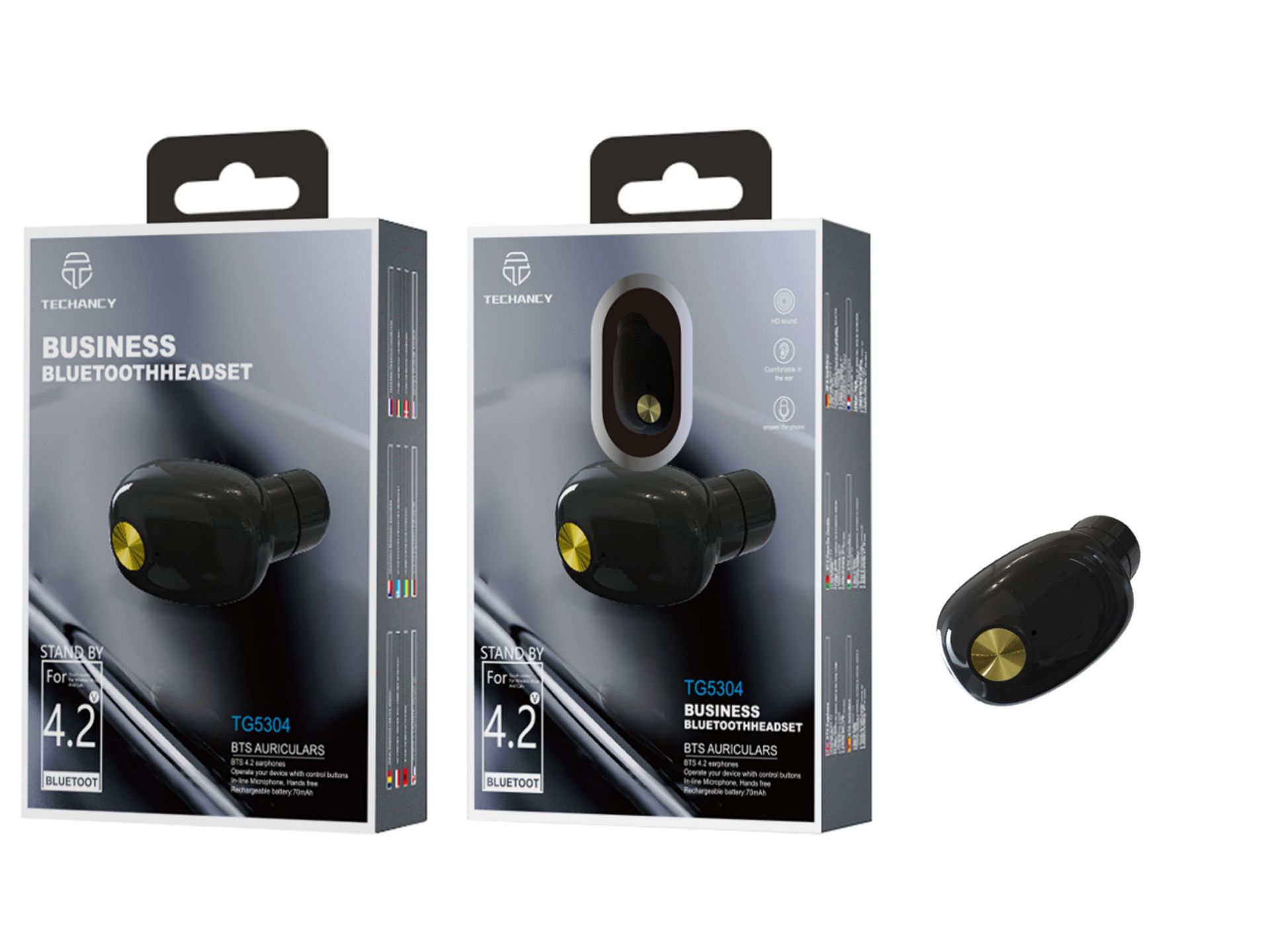 Auriculares Bluetooth Preto