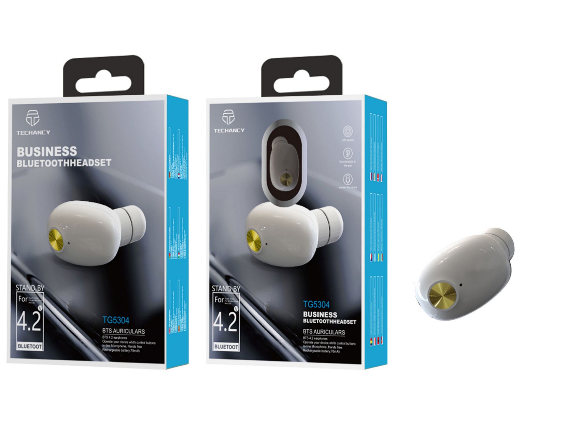 Weißes Bluetooth-Headset Weißes Bluetooth-Headset