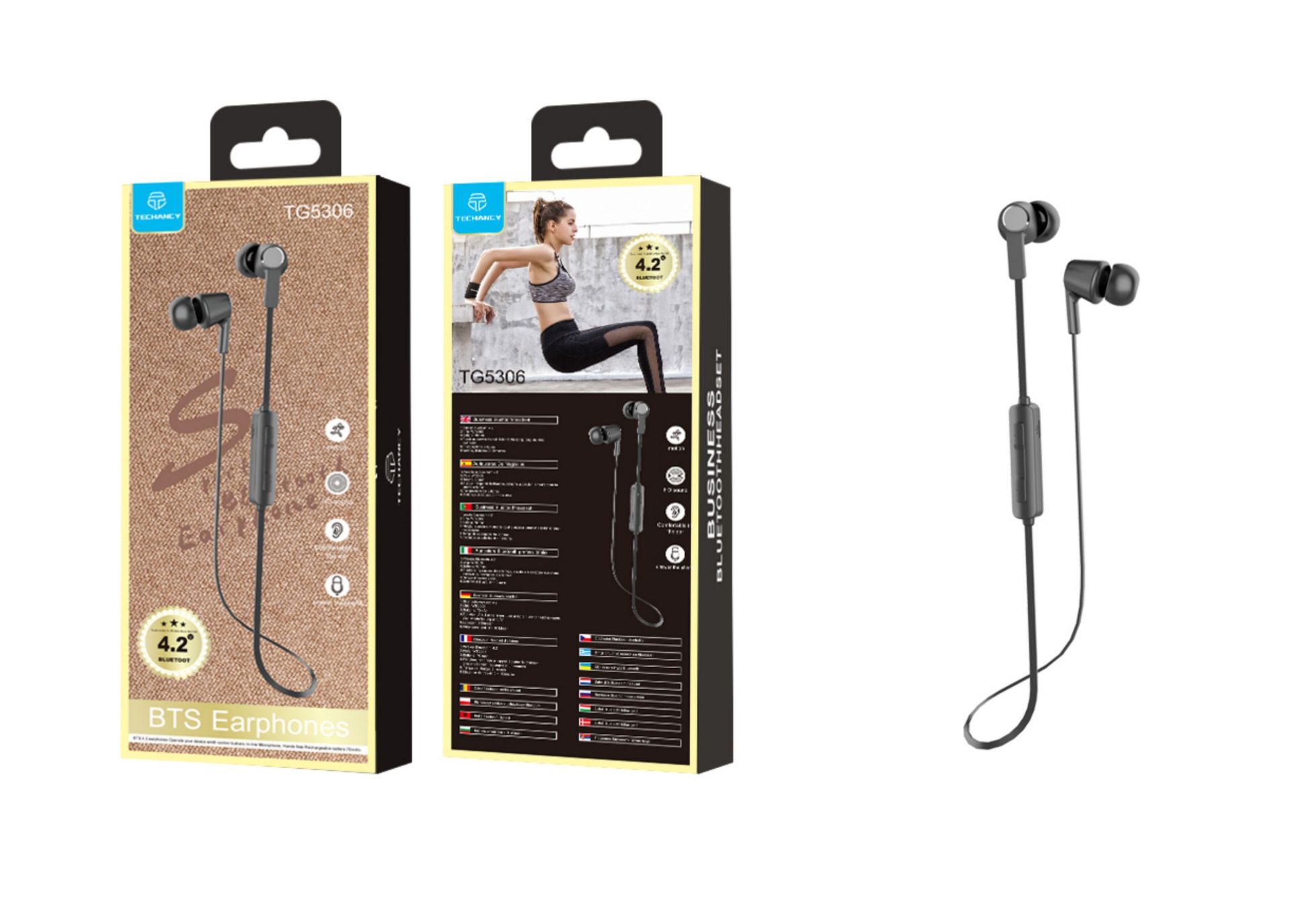 Auricolare Bluetooth Sport Nero