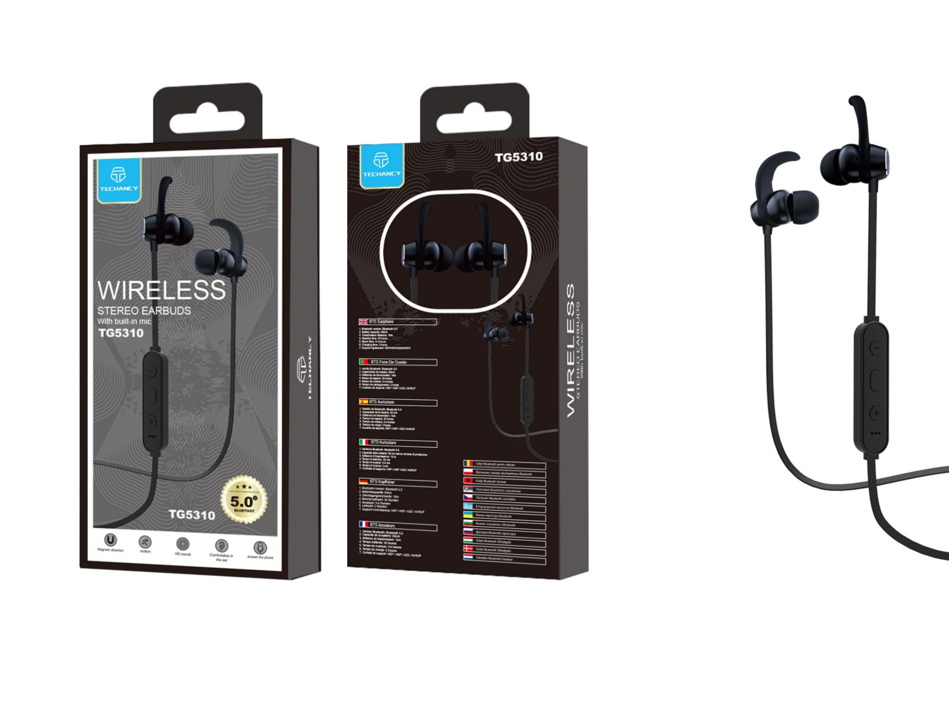 Auricolare Bluetooth Sport Nero Auricolare Bluetooth Sport Nero