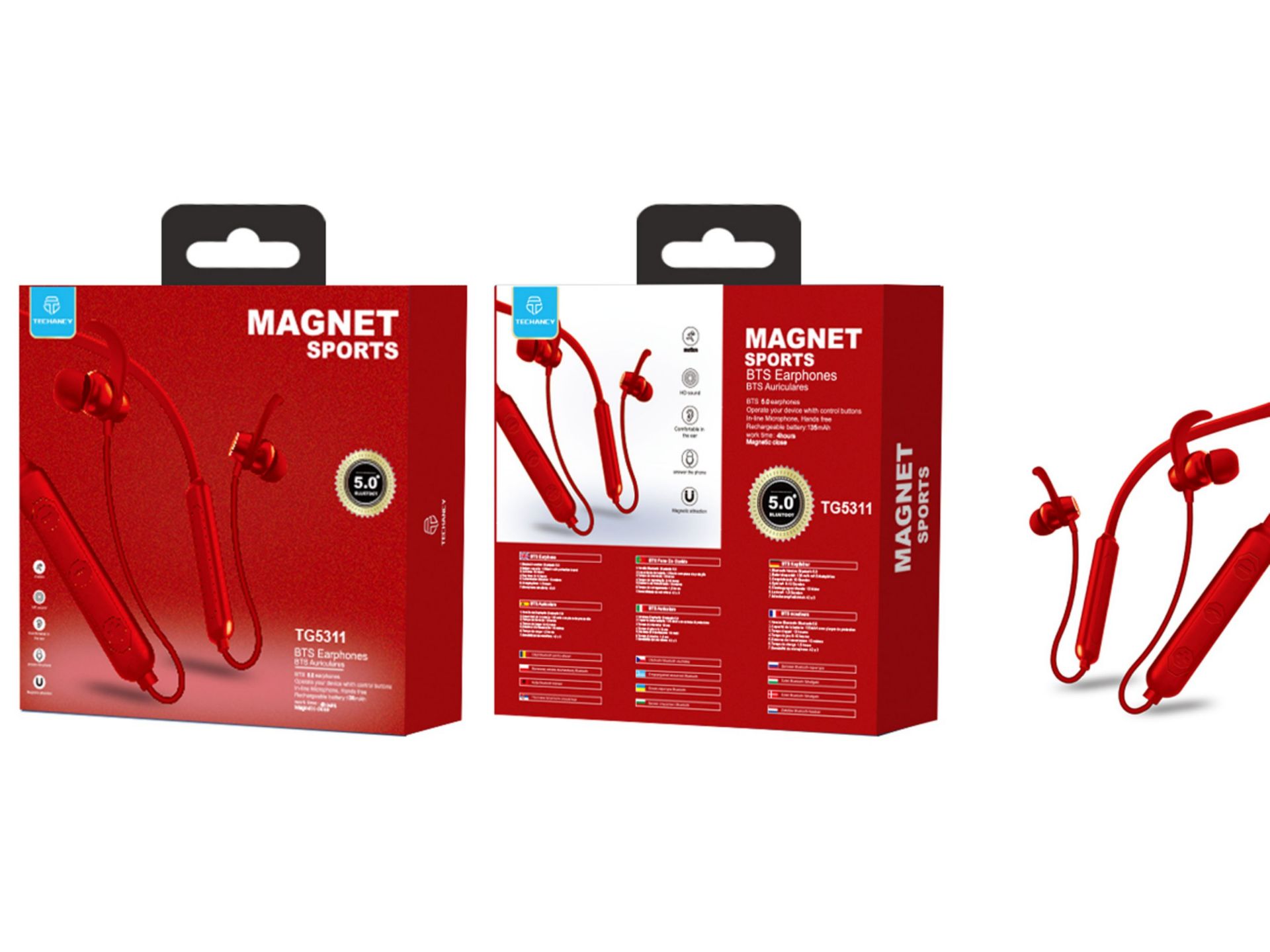 Red Sport Bluetooth Headset Red Sport Bluetooth Headset