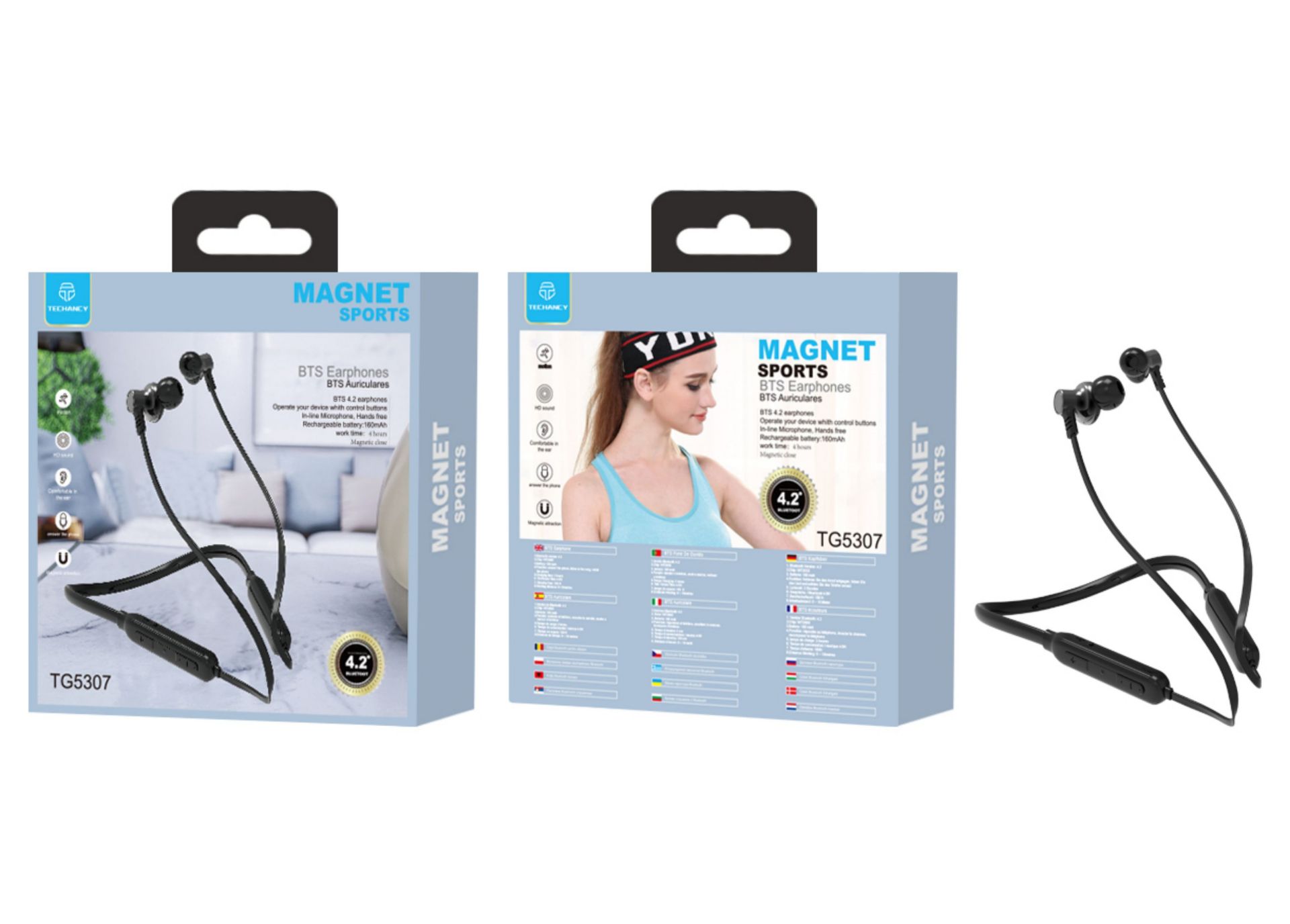 Auriculares Bluetooth Desportivo Preto Auriculares Bluetooth Desportivo Preto