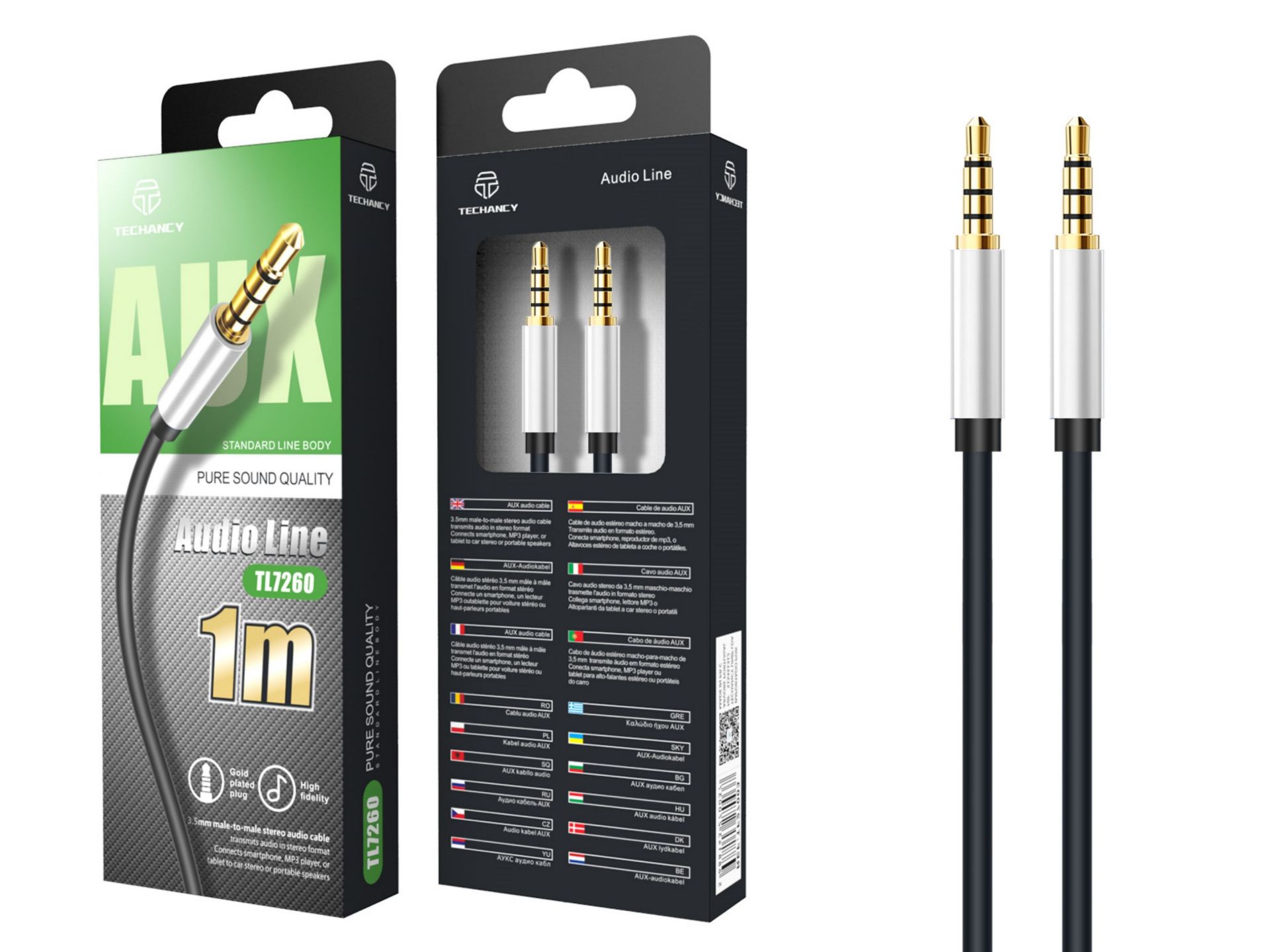 Audio Cable 1M 3.5Mm WhiteTpe Audio Cable 1M 3.5Mm WhiteTpe