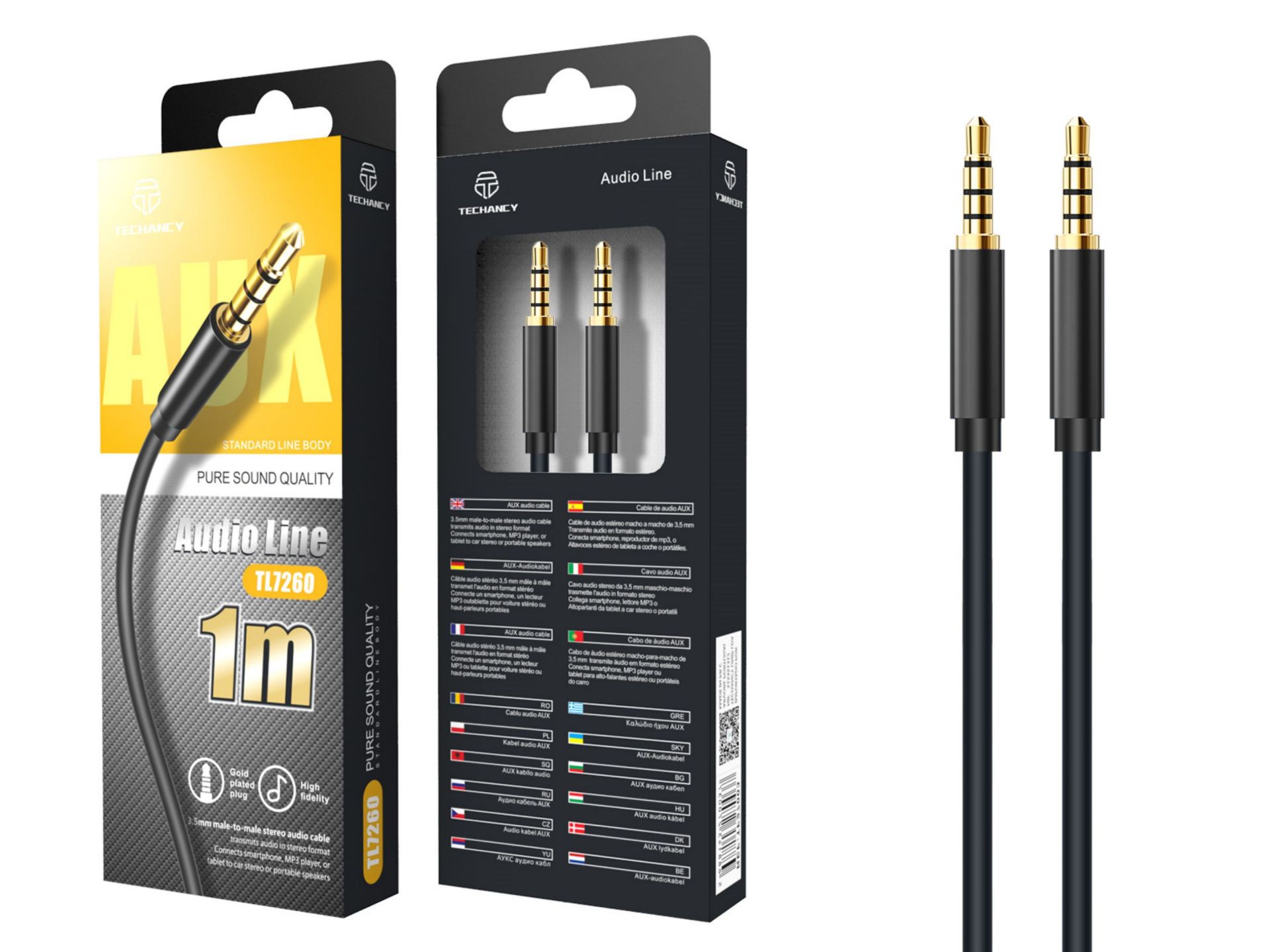 Audio Cable Tpe 1M 3.5Mm Black Audio Cable Tpe 1M 3.5Mm Black
