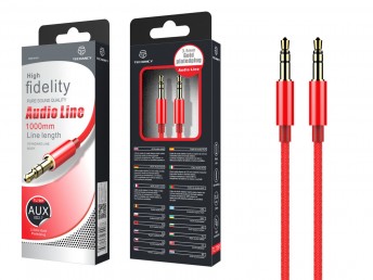 Audio Cable Od2.7 1M 3.5Mm Red