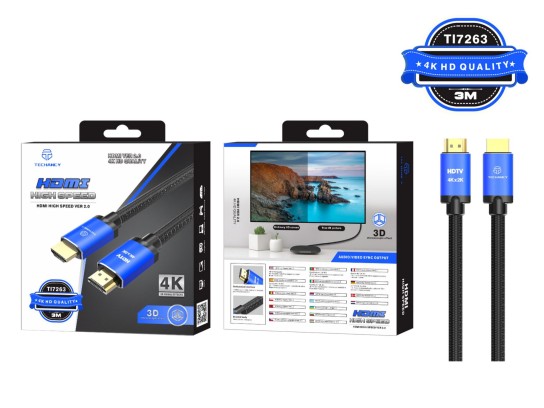 4K*2K 3M Blue HDMI Video Cable