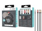 Línea de audio negra 3.5mm-3RCA 1.8m Línea de audio negra 3.5mm-3RCA 1.8m