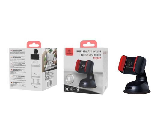 Support universel de tlphone portable noir/rouge