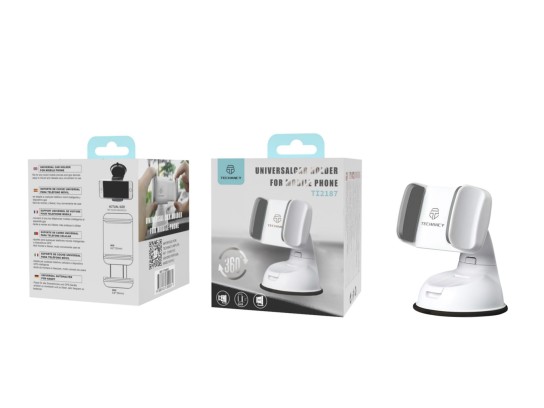 Supporto universale per cellulare bianco/grigio