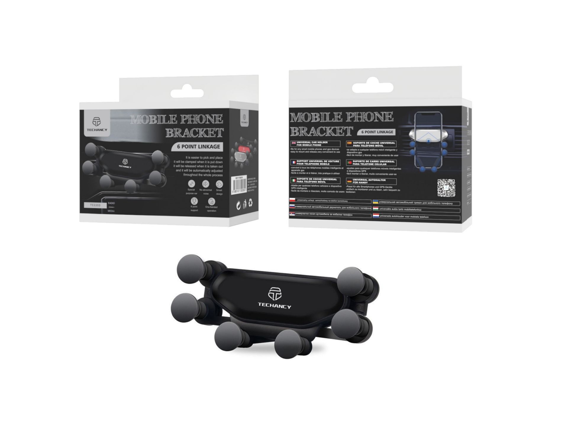 Supporto universale per cellulare nero