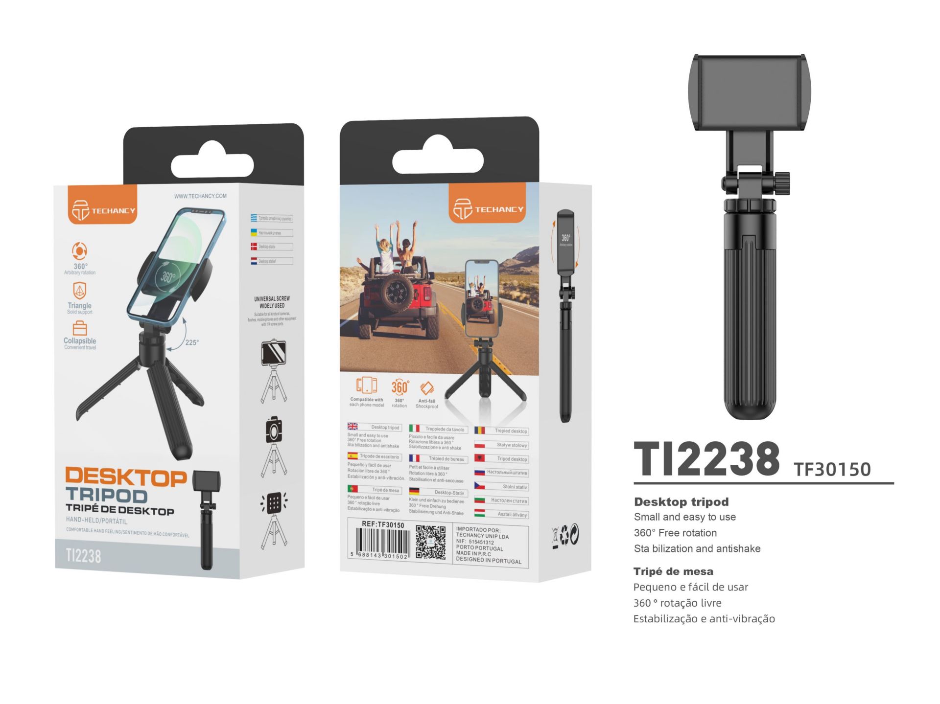 Tripe de table + clip noir Tripe de table + clip noir