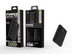 Powerbank 5000mAh 2A 2USB negro Powerbank 5000mAh 2A 2USB negro