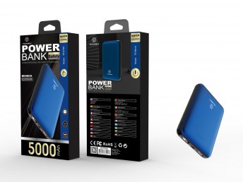 Powerbank 5000Mah 2A 2Usb Bleu