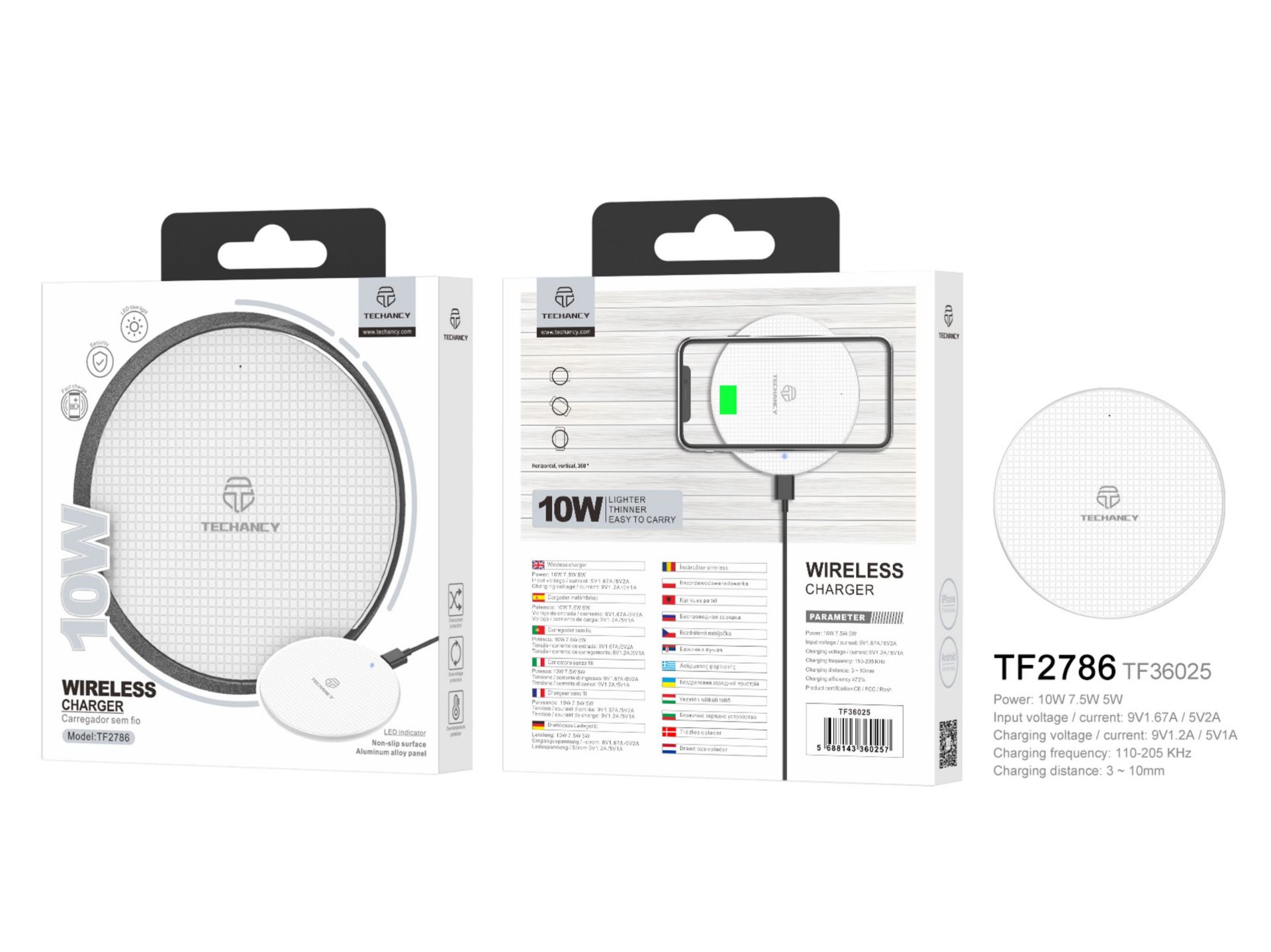 Alloy 10W Wireless Charger Silver Alloy 10W Wireless Charger Silver