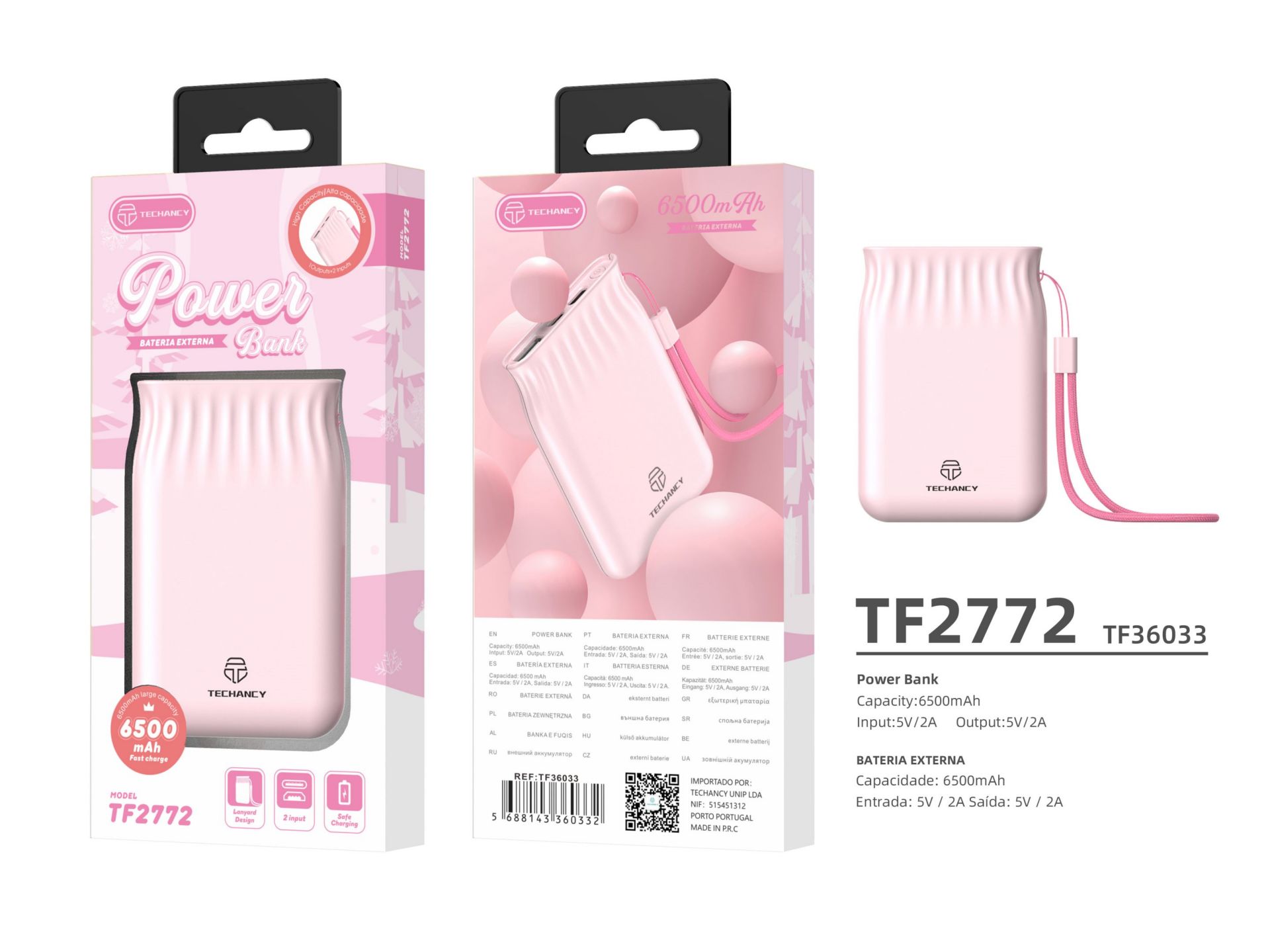 Power Bank Lucky Bag 6500Mah 1Usb 2A Pink Power Bank Lucky Bag 6500Mah 1Usb 2A Pink