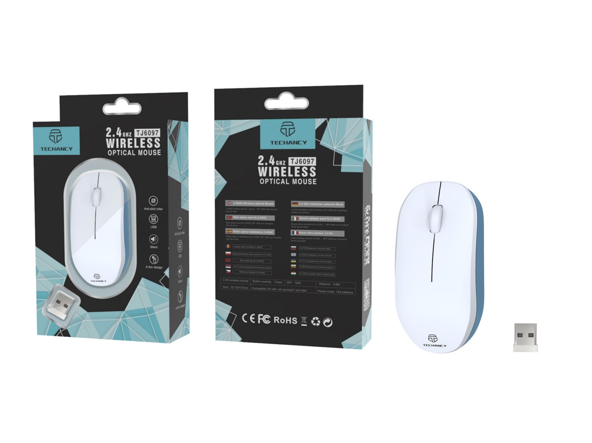Tj6097 2.4Ghz Wireless Mouse Blue Tj6097 2.4Ghz Wireless Mouse Blue