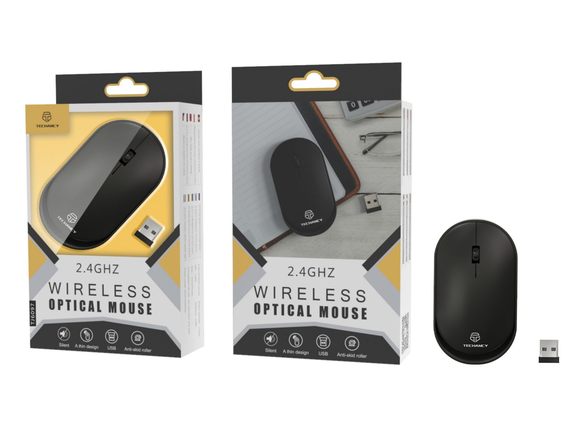 Tj6097 2.4Ghz Wireless Mouse Black Tj6097 2.4Ghz Wireless Mouse Black
