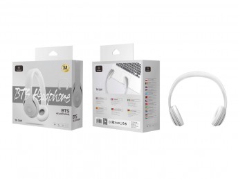Bluetooth-Headset mit Mikrofon (Bt-Sd-Fm-Antworten Anrufe) Silber