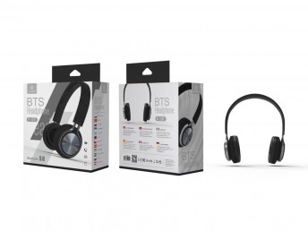 Bluetooth-Headset mit Mikrofon (Bt-Sd-Fm-Antworten Anrufe) Schwarz