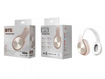 Bluetooth-Headset mit Mikrofon (Bt-Sd-Fm-Antworten Anrufe) Golden