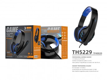 Gaming Headset Illuminated Black+Blue