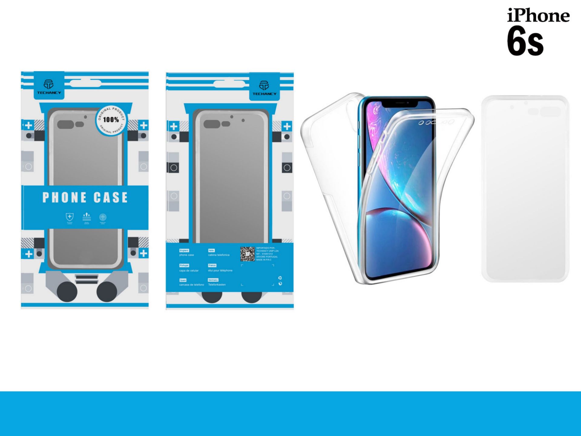Capa Protecao De Total Pc+Tpu Iphone 6S Transparente Capa Protecao De Total Pc+Tpu Iphone 6S Transparente