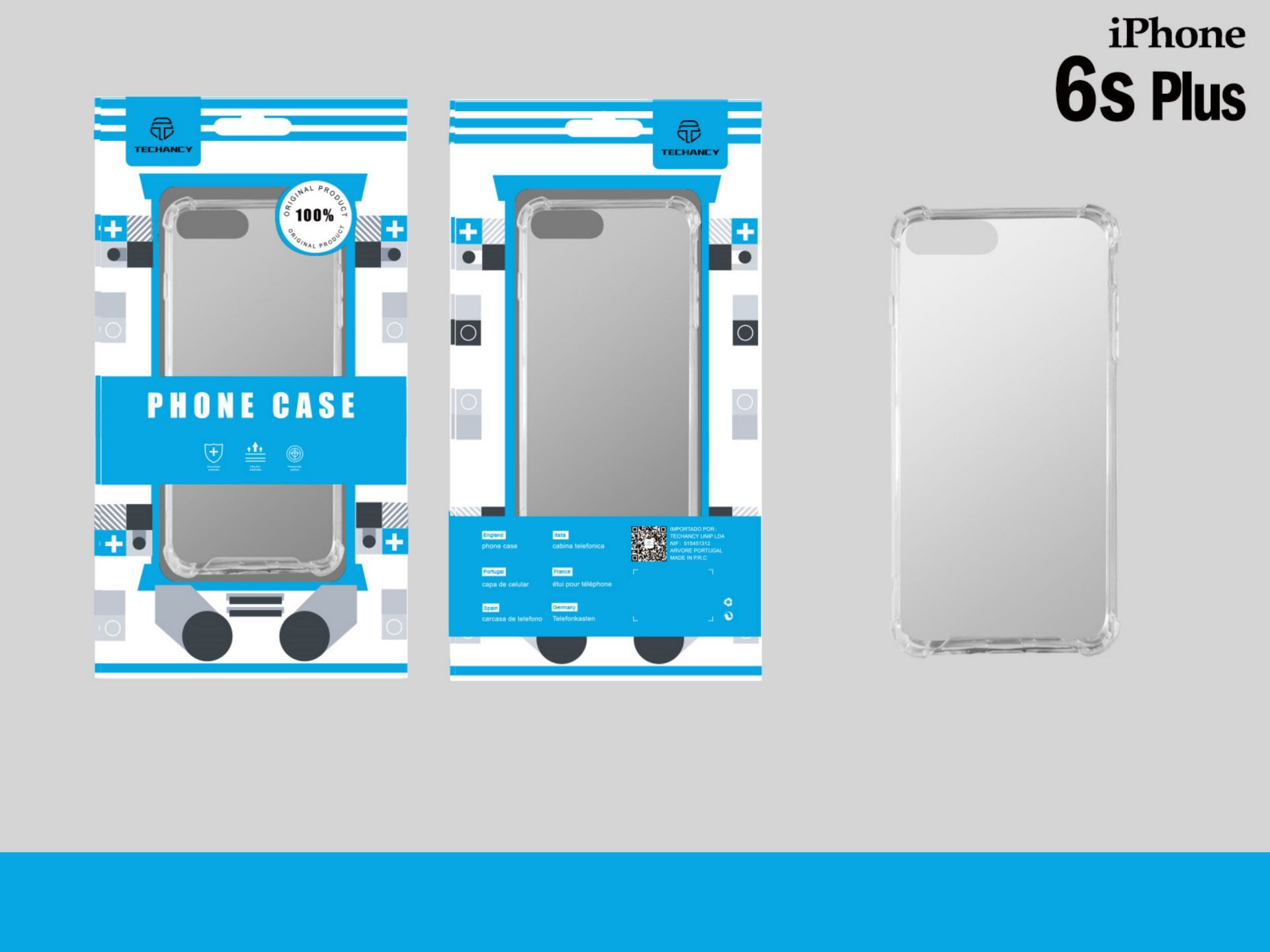 IP 6S Plus Anti-Shock Silicone CoverTransparent IP 6S Plus Anti-Shock Silicone CoverTransparent