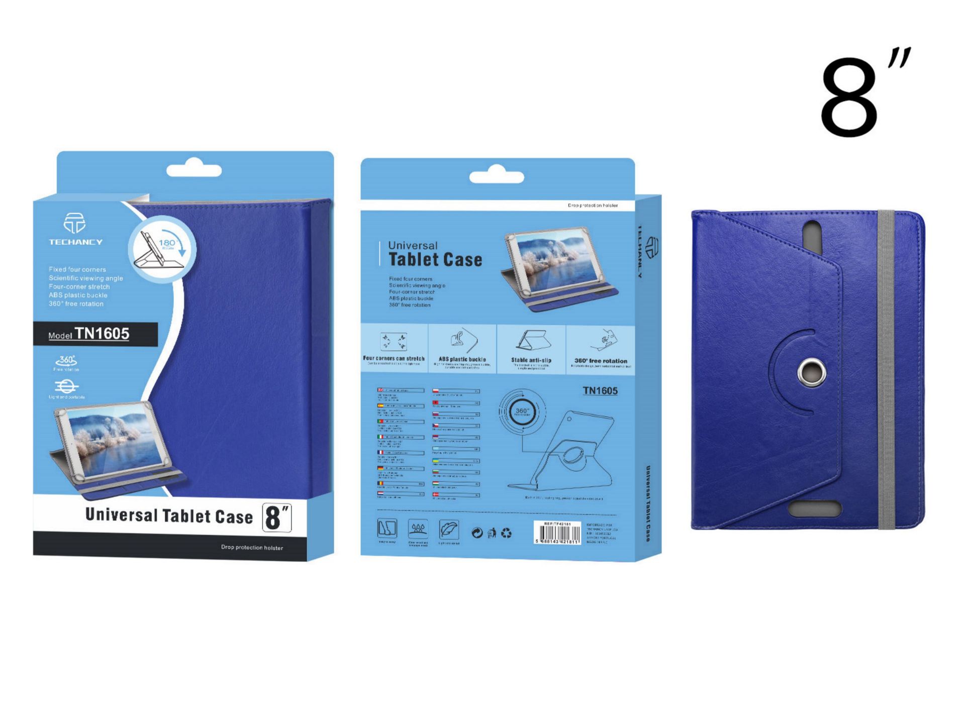 Capa Tablet Universal 8 Polegadas Azul Capa Tablet Universal 8 Polegadas Azul