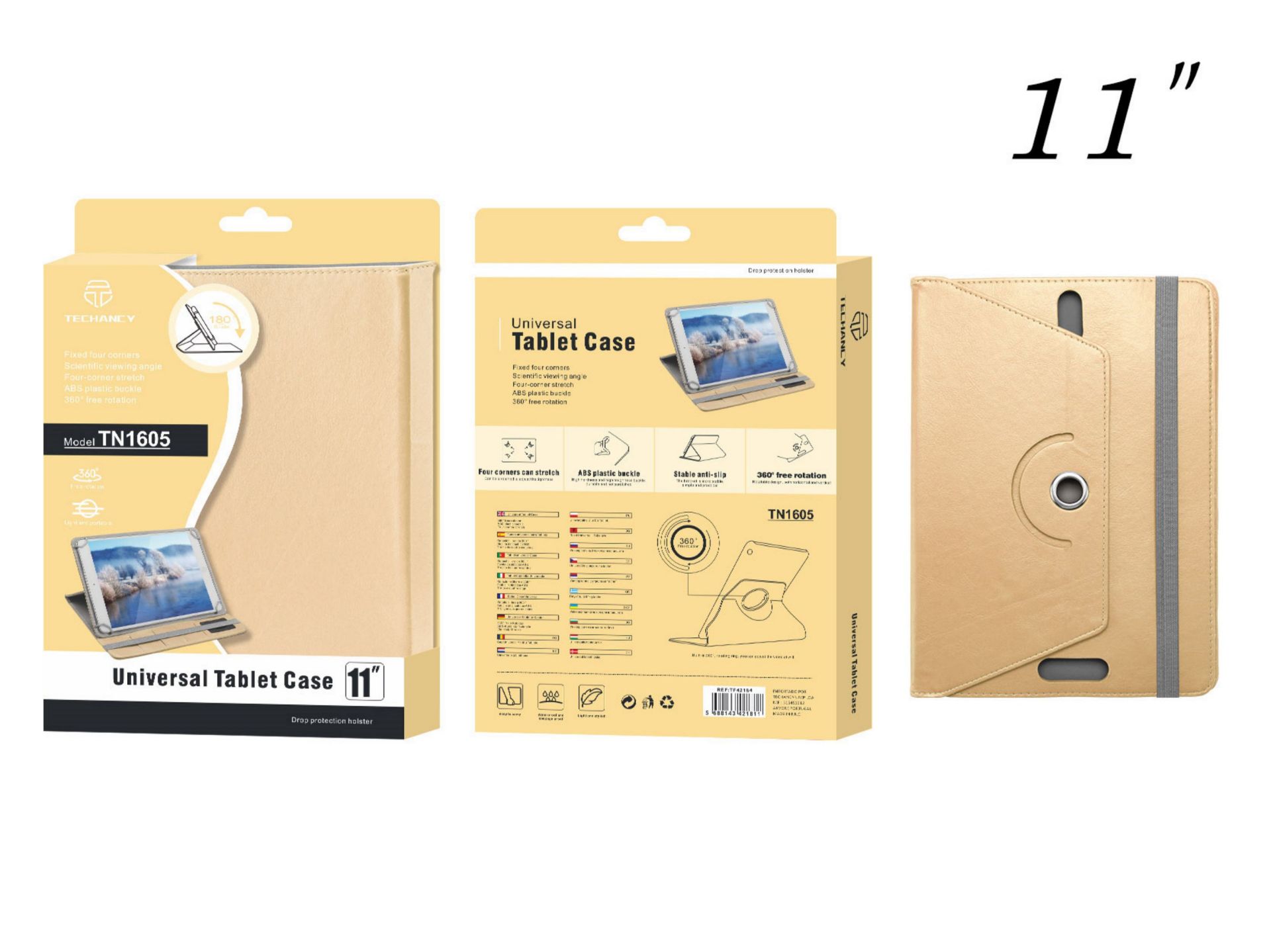 Capa Tablet Universal 11 Polegadas Dourado Capa Tablet Universal 11 Polegadas Dourado