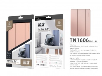 Ipad 10.2 capa protectora de silicona rosa dorada