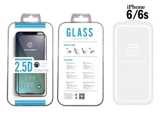 Tempered Glass Ip 6/6S 2.5D Fullcover White Film