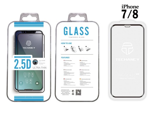 Tempered Glass Ip 7/8 2.5D Fullcover Black Film