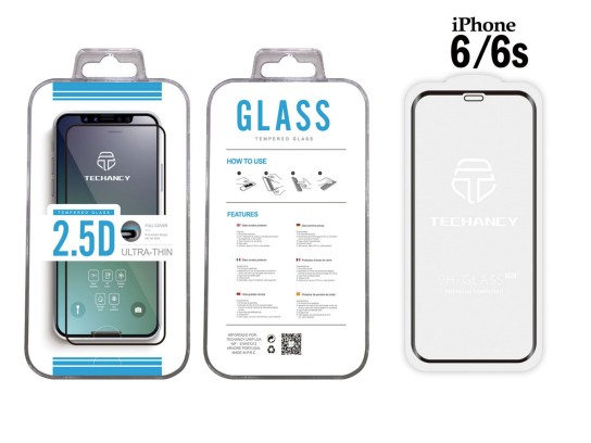 Tempered Glass Ip 6/6S 2.5D Fullcover Black Film