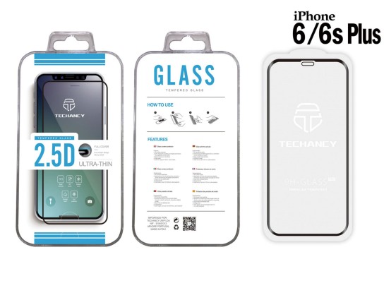 Tempered Glass Ip 6/6S Plus 2.5D Fullcover Black Film