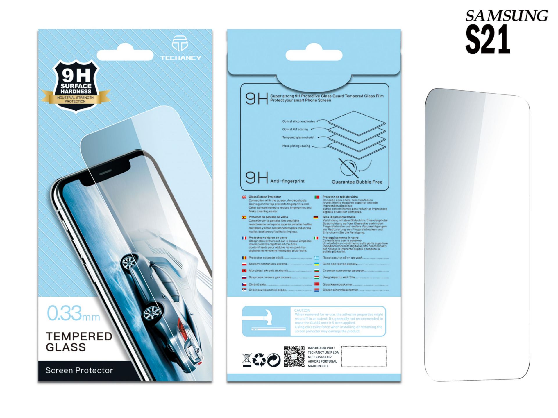 Pellicolo di vetro temperato Samsung S21 Pellicolo di vetro temperato Samsung S21