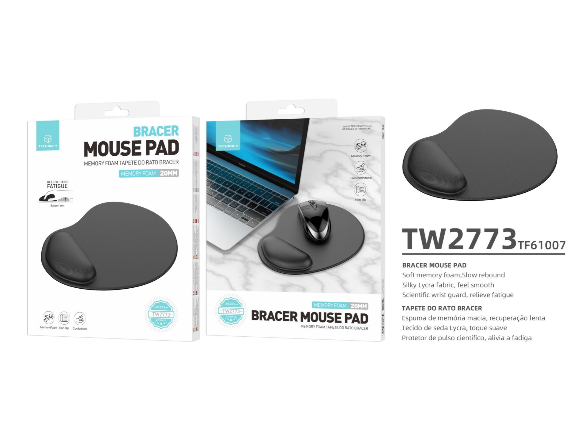Schaum Mouse Pad Schwarz