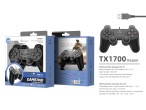 USB-PC Einzelspieler Gamepad Motor Vibration Schwarz USB-PC Einzelspieler Gamepad Motor Vibration Schwarz