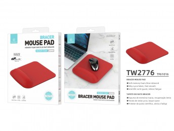 Mousepad Memory Foam Hand Rest Red