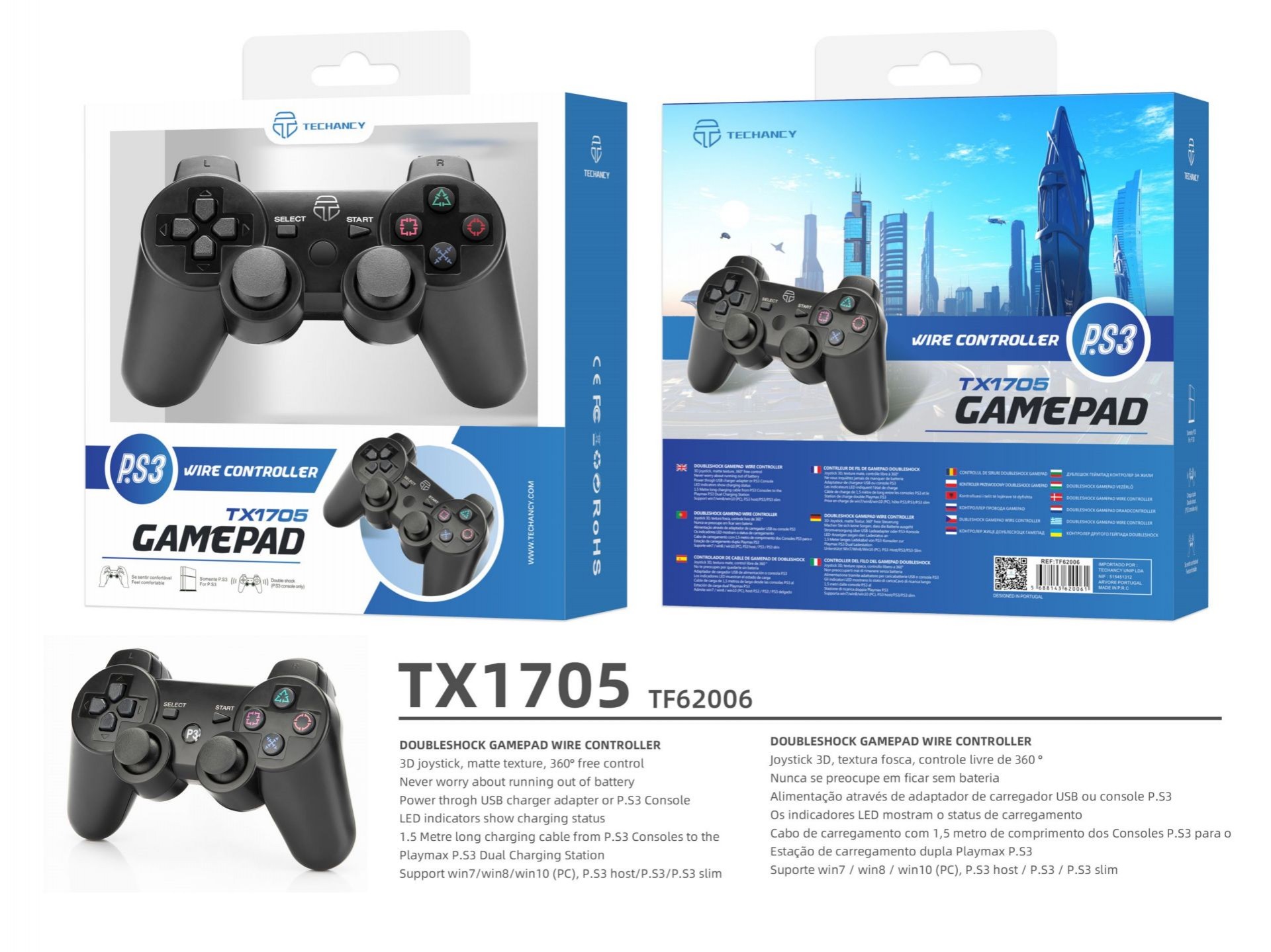 Gamepad Comtrol F�r Ps3 Kabel
