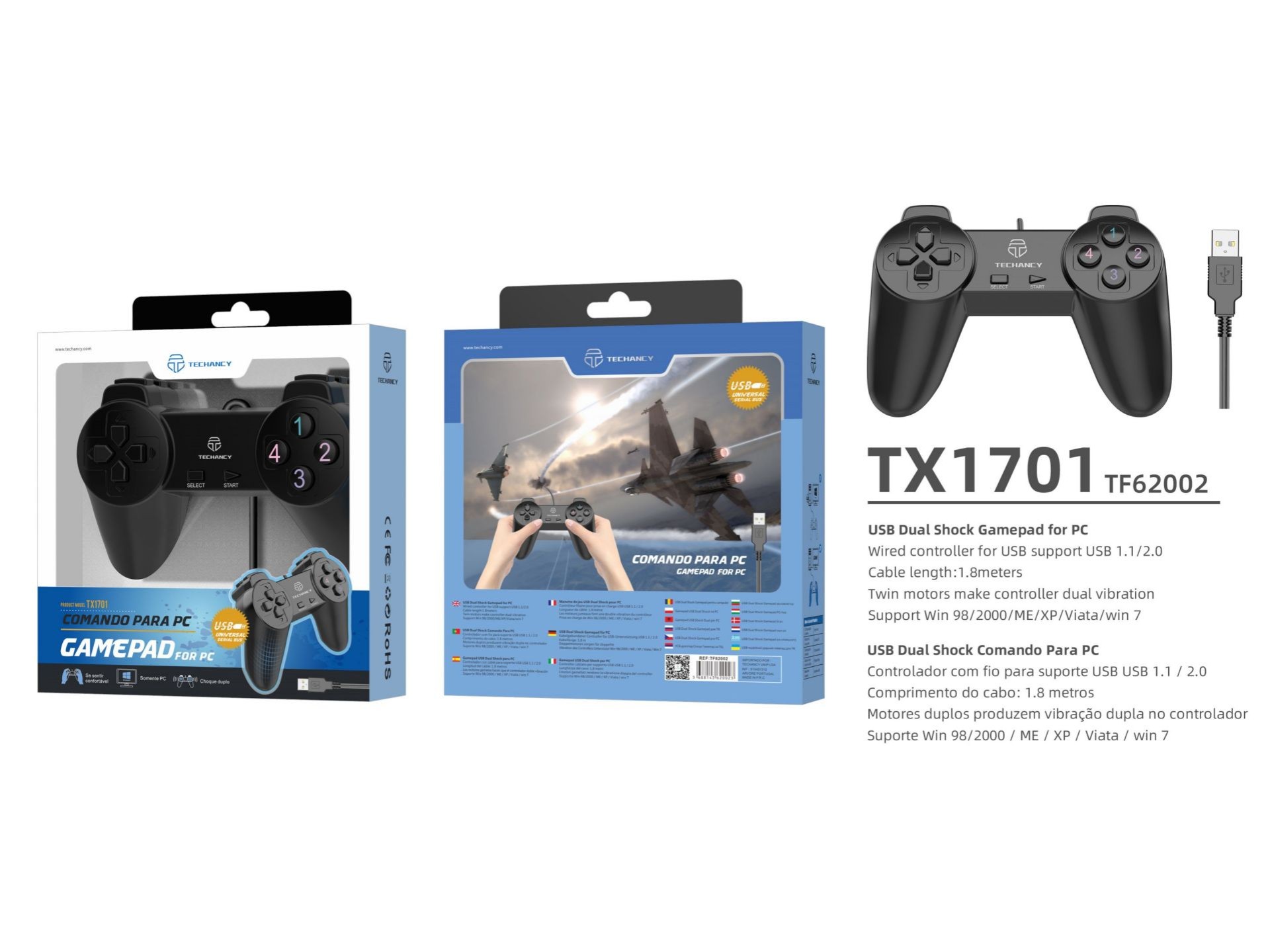 Usb Pc Single Player Gamepad Black Usb Pc Single Player Gamepad Black