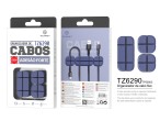 Organizador de cable azul Organizador de cable azul