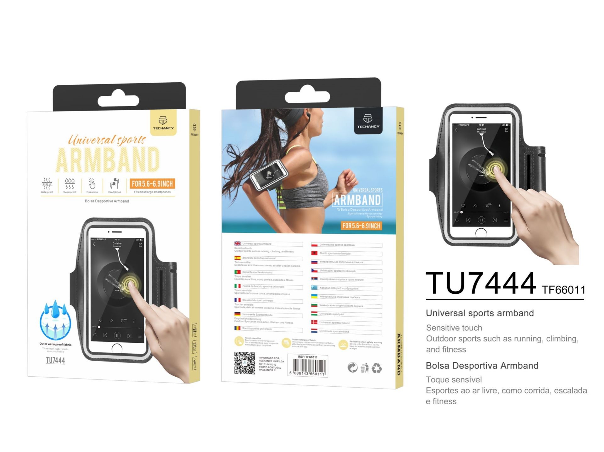 Smartphone Armband für Laufen Schwarz Smartphone Armband für Laufen Schwarz