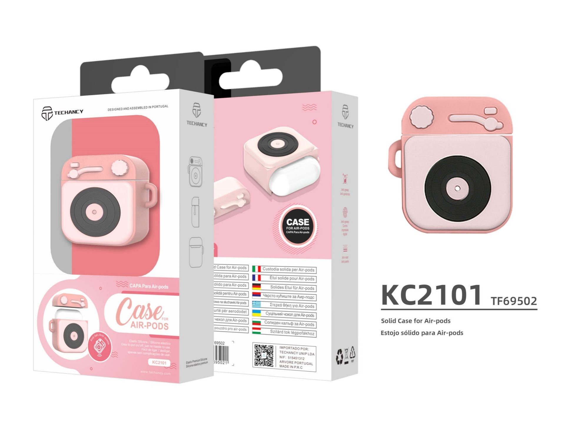 Silicone Case For Airpod 1/2 Pink Silicone Case For Airpod 1/2 Pink