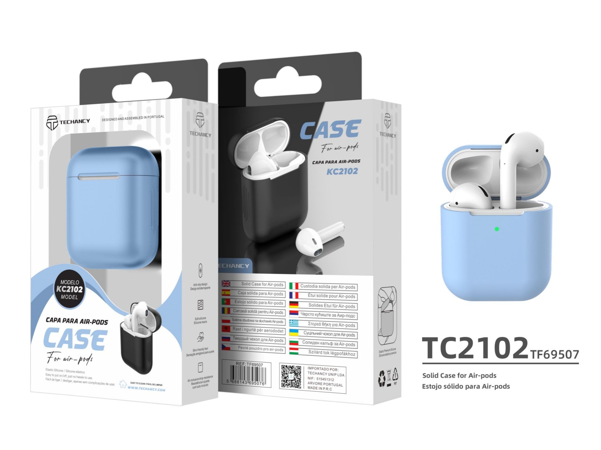 Silicone Case For Airpod 1/2 Blue Silicone Case For Airpod 1/2 Blue