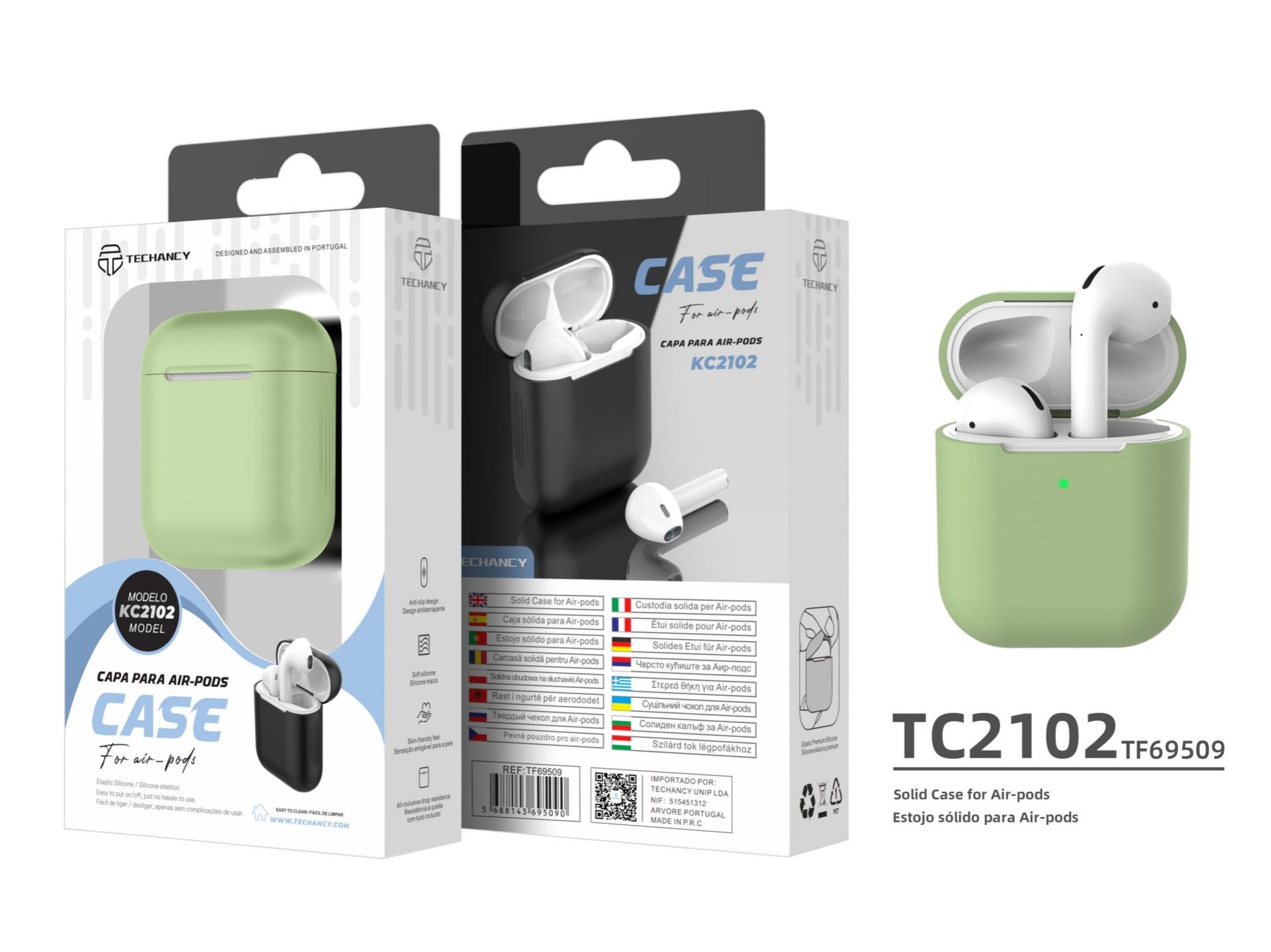 Silicone Case For Airpod 1/2 Green Silicone Case For Airpod 1/2 Green