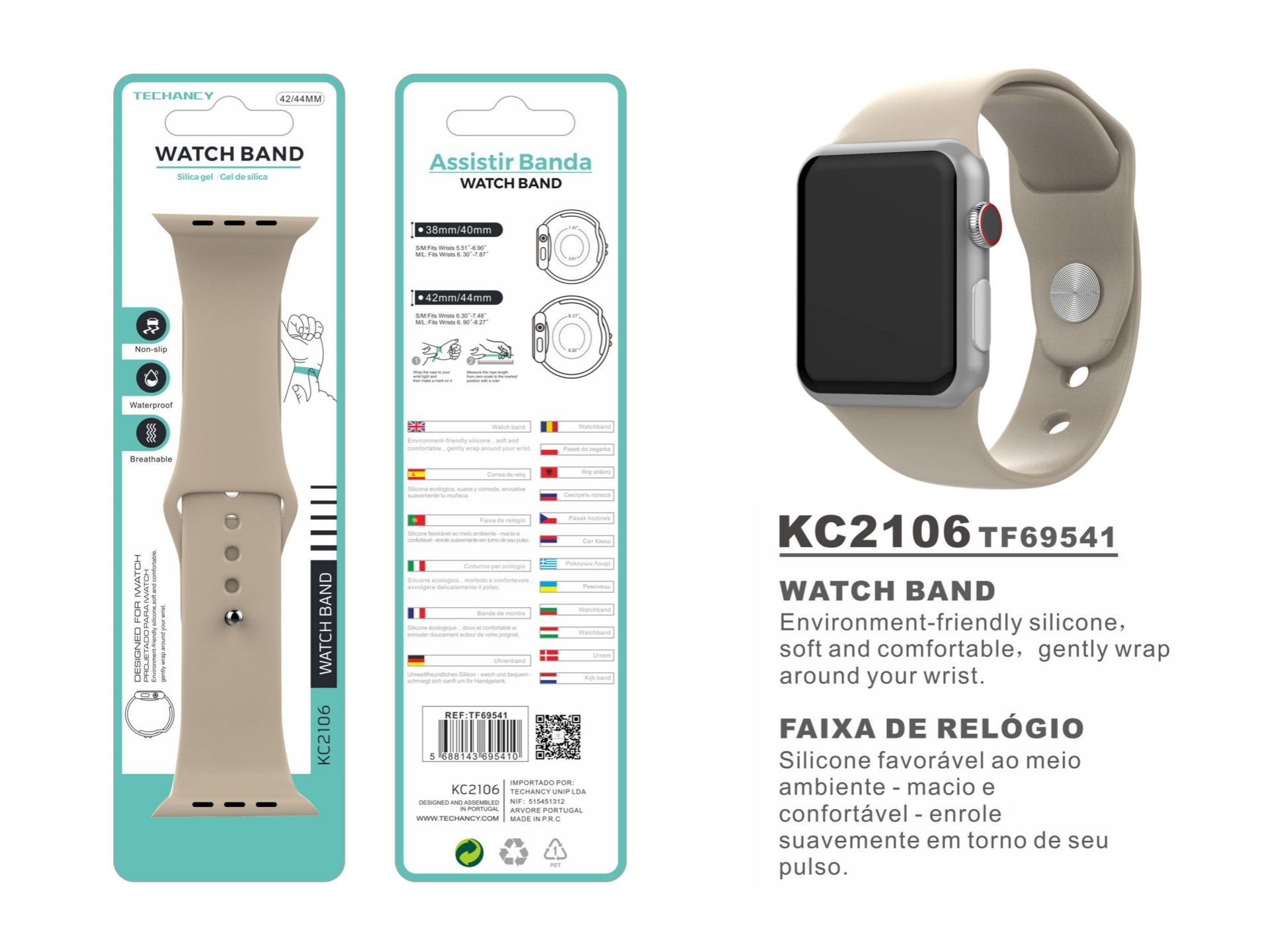 Pulseira De Silicone Para Apple Watch 42-44Mm Pulseira De Silicone Para Apple Watch 42-44Mm