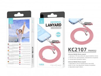 Universal Cord For Mobile Phone Pink