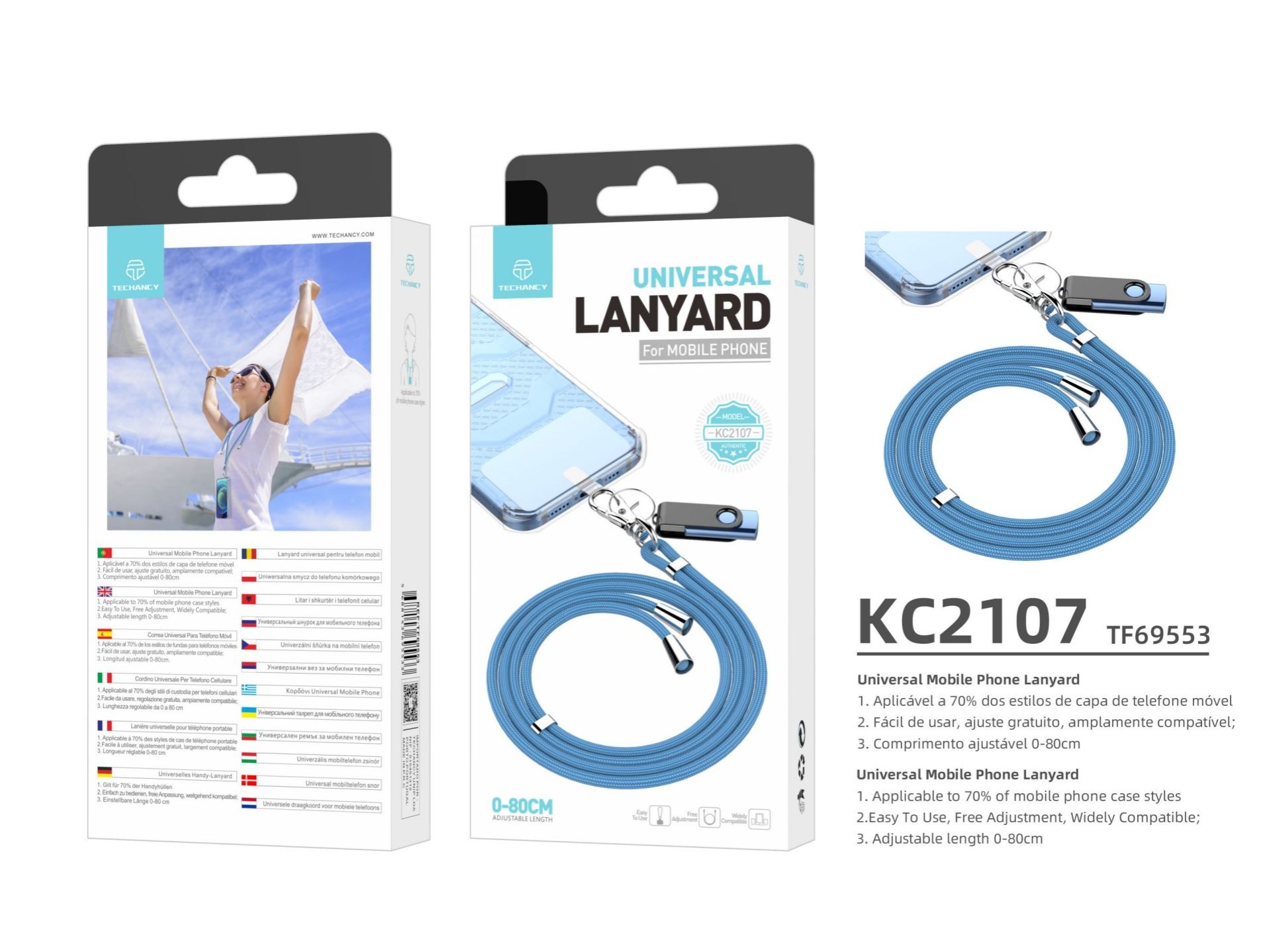 Cordao Universal Para Telemovel Azul Cordao Universal Para Telemovel Azul
