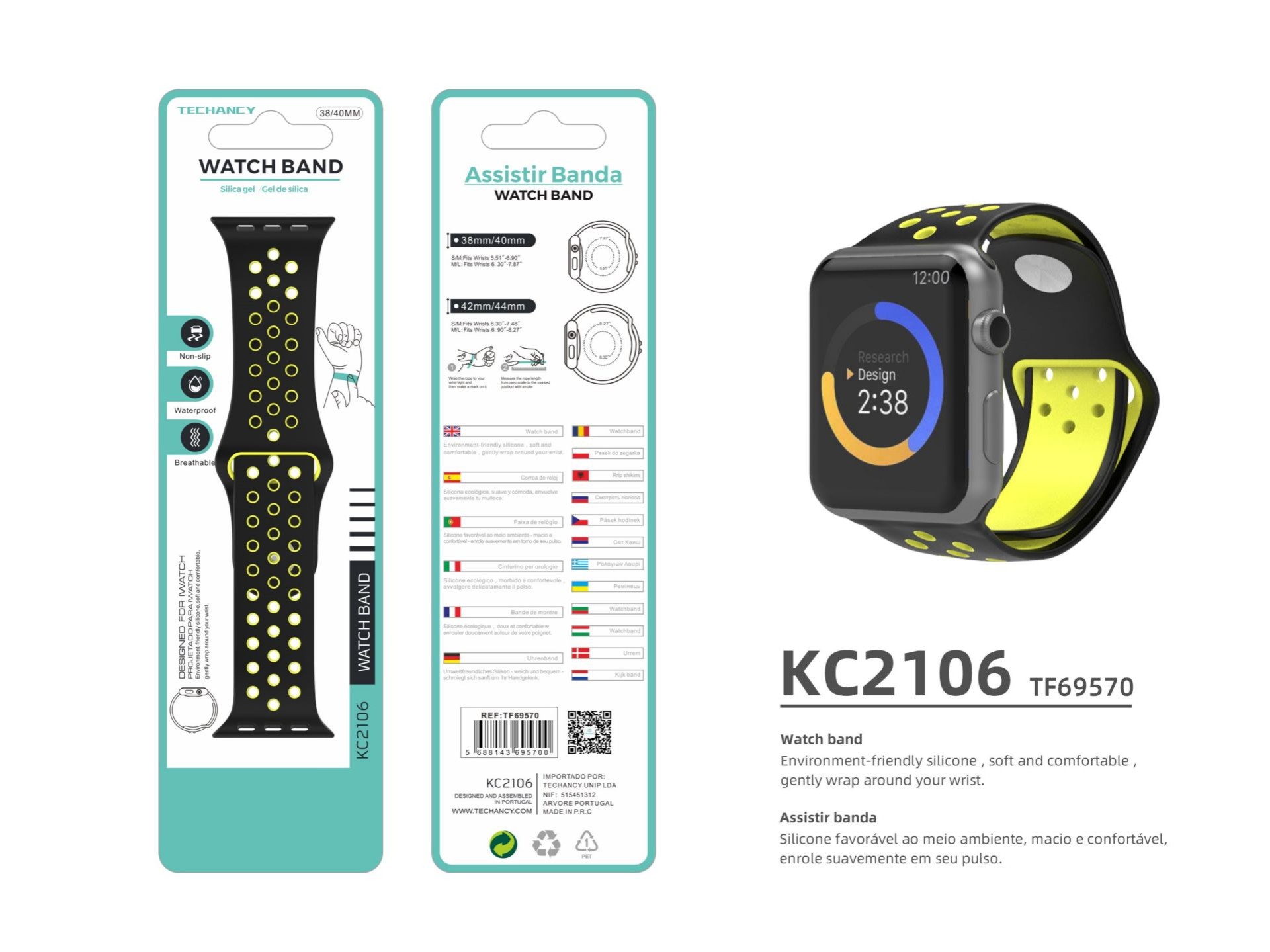 Silikon Armband Sport Stil 38-40mm Farbe N 15 Silikon Armband Sport Stil 38-40mm Farbe N 15