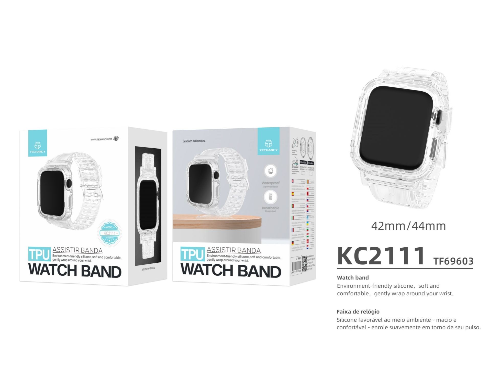 Silikon Tpu Uhren armband 42-44mm klar Silikon Tpu Uhren armband 42-44mm klar